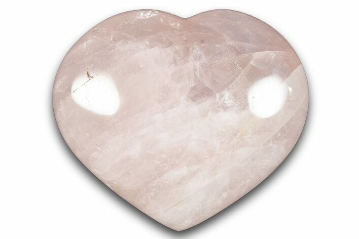 Polished Rose Quartz Heart - Madagascar #280366